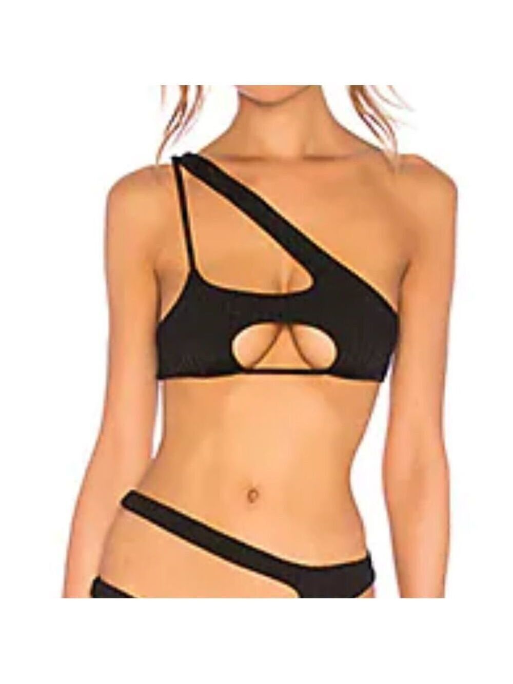 Blue Life Black Cut Out Bikini Top
